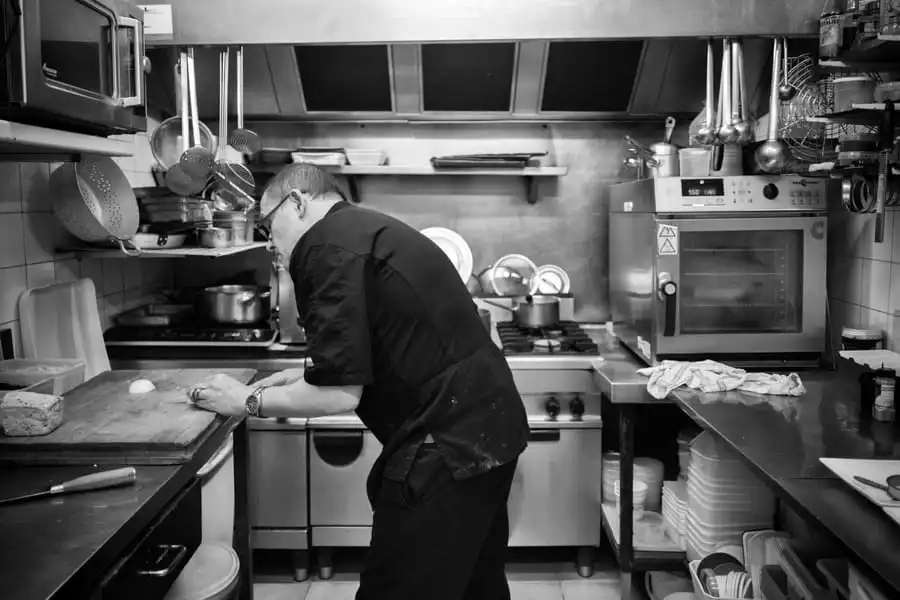 Le chef en cuisine